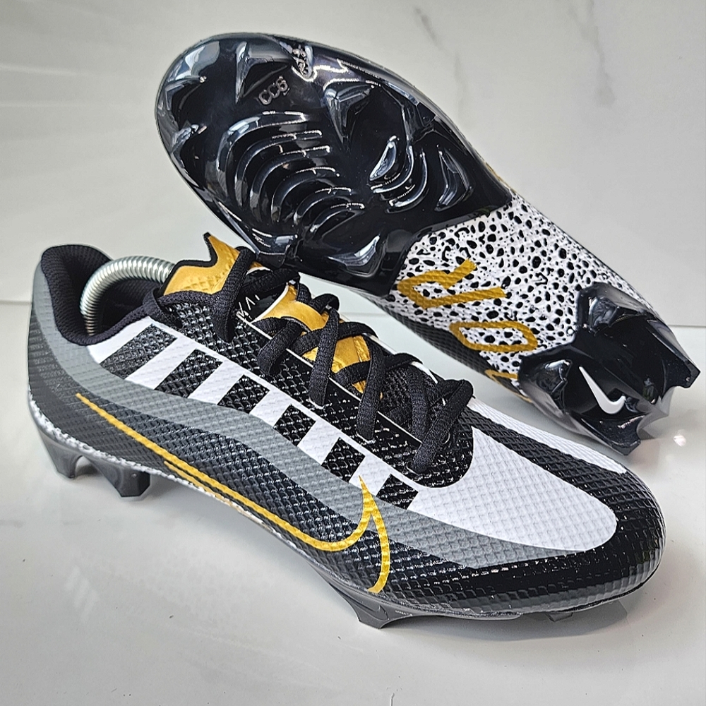 Nike Vapor Edge Speed 360 Men's Football Cleats Black / Gold NEW